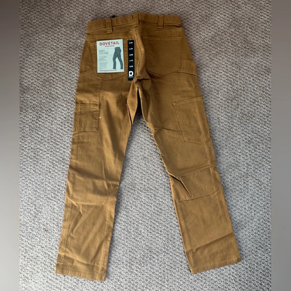 Women's Straight Leg Jeans in Tan - Picture 6 of 6